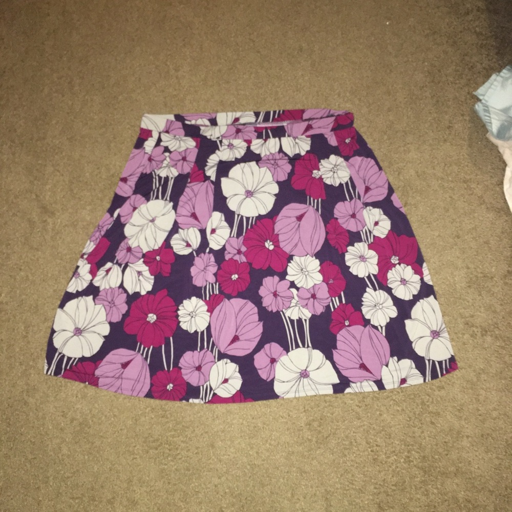 George stretch purple floral skirt